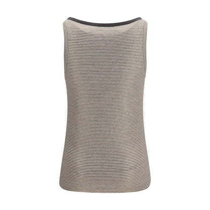 Brunello Cucinelli Beige Leinen-Tanktops