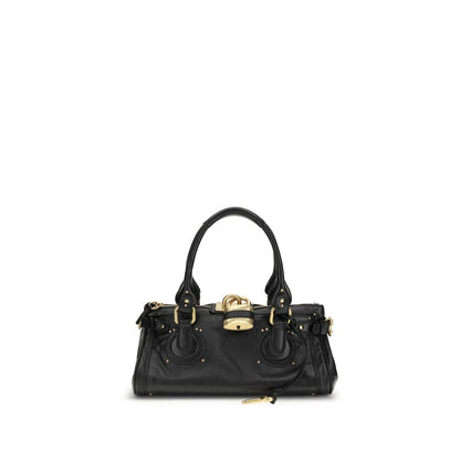Chloé Schwarze Bos Taurus Kalbsleder Schultertasche