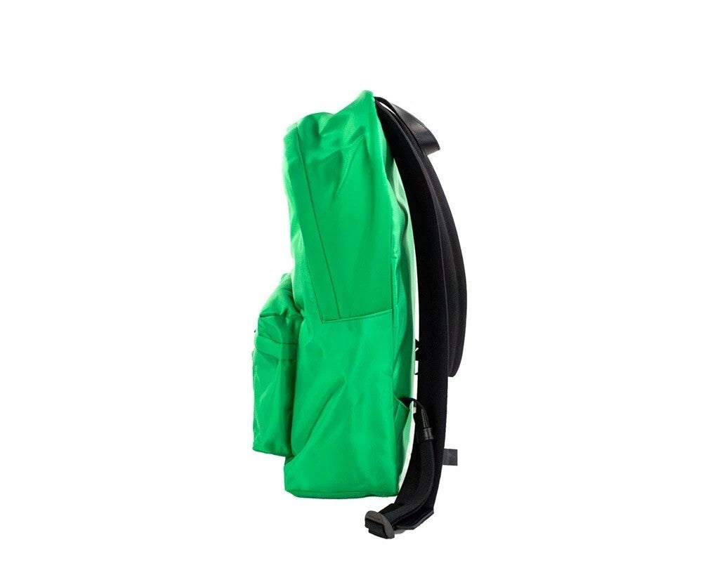 Versace Großer Rucksack aus hellgrünem Nylon mit Medusa-Motiv