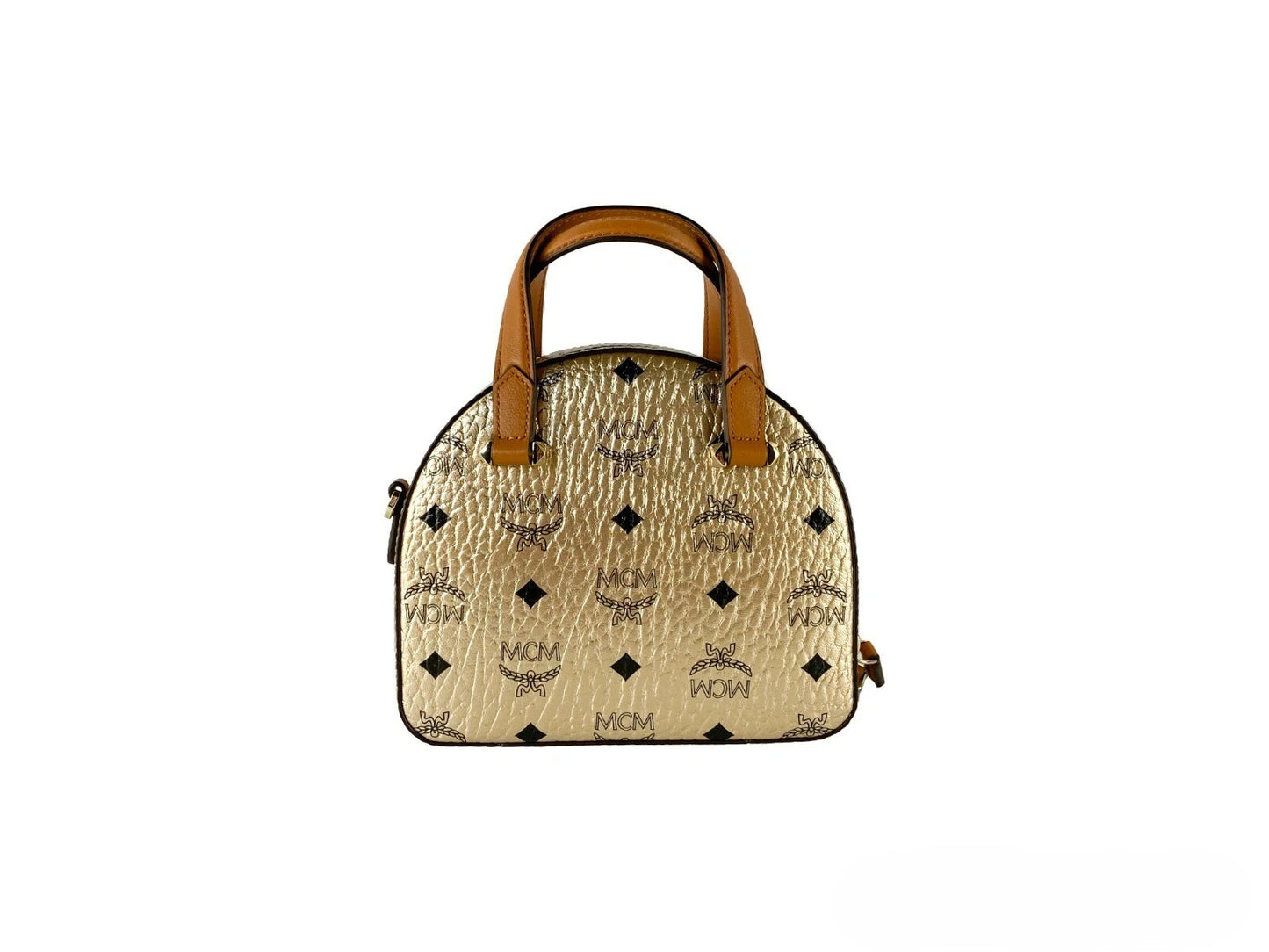 MCM Half Moon Mini Round Top Henkeltasche Umhängetasche