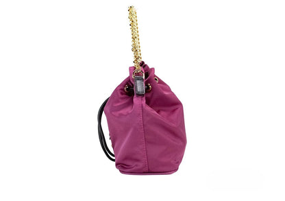 Versace Kleine Dahlia Nylon Medusa Anhänger Bucket Chain Umhängetasche Handtasche