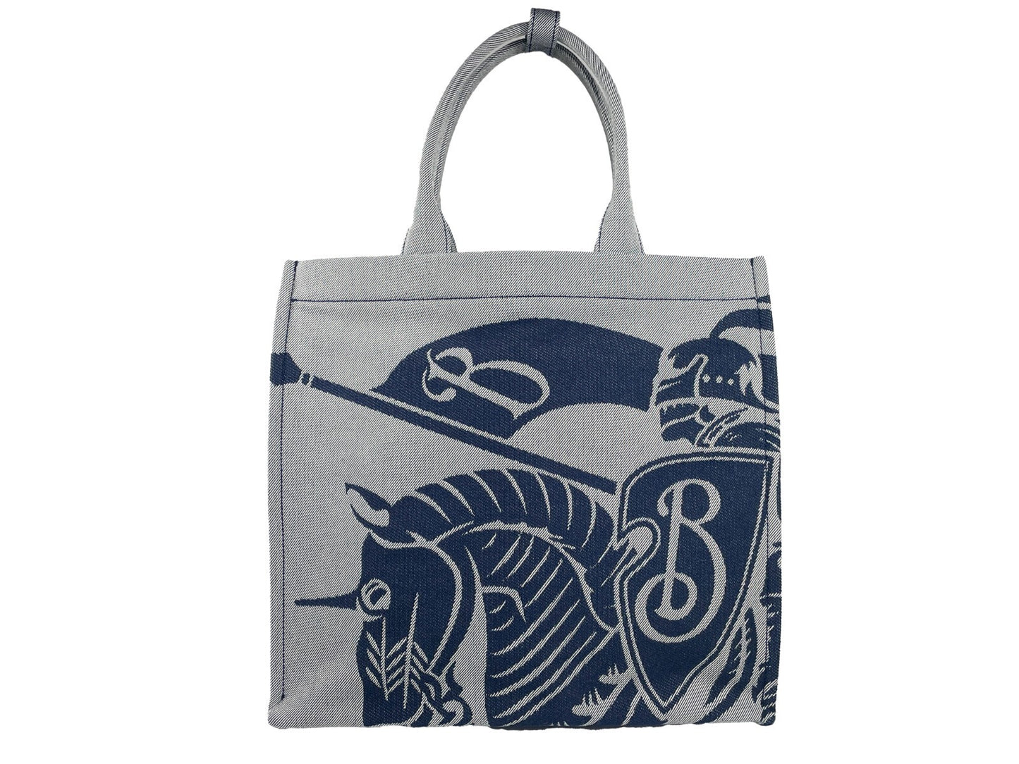 Burberry Navy EKD Canvas Tote Bag Mit Münzetui