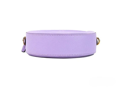 Versace Round Disco Flieder Leder Camera Case Umhängetasche Handtasche