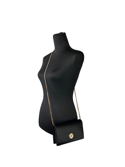 Versace Mini Chain Black Crossbody Geldbörse