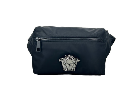 Versace Medusa Gürteltasche aus schwarzem Nylon