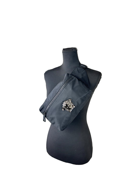 Versace Medusa Gürteltasche aus schwarzem Nylon