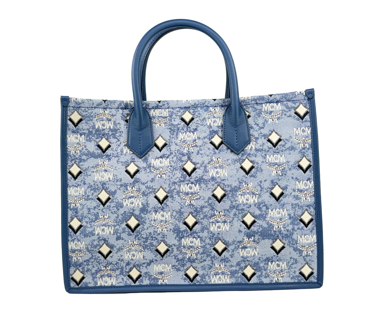 MCM Aren München Denim Shopper