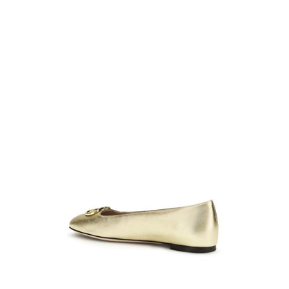 Valentino Garavani Ballerinas aus goldenem Nappa-Leder / Kalbsleder