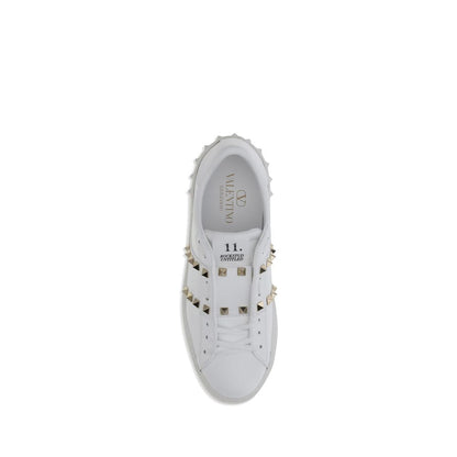 Valentino Garavani Weiße Bos Taurus Kalbsleder Athletic Sneaker