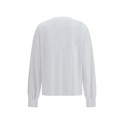 Ganni Weißes Baumwoll-Sweatshirt