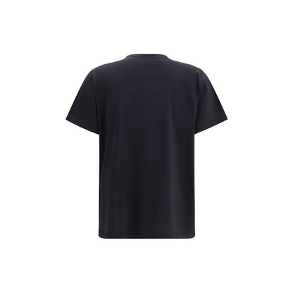 Ganni Schwarzes Baumwoll-T-Shirt