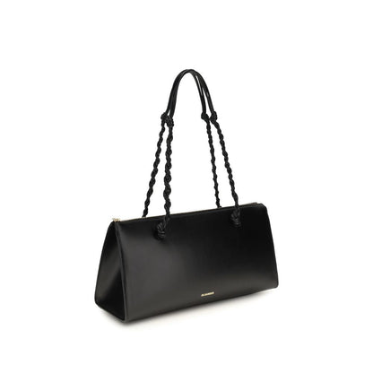 Jil Sander Schwarze Kalbsleder Bos Taurus Handtasche