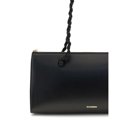 Jil Sander Schwarze Kalbsleder Bos Taurus Handtasche