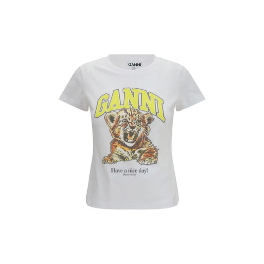 Ganni Weißes Baumwoll-Sweatshirt