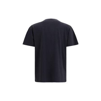 Ganni Schwarzes Baumwoll-T-Shirt