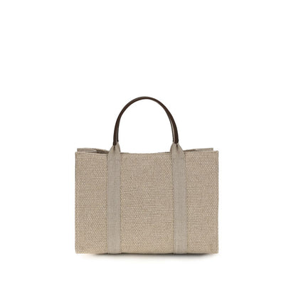 The Row Beige Stoff-Handtasche