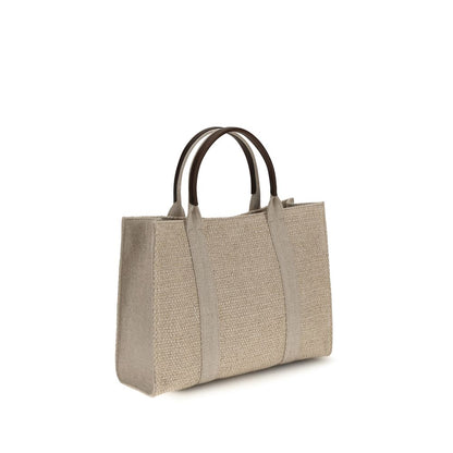 The Row Beige Stoff-Handtasche
