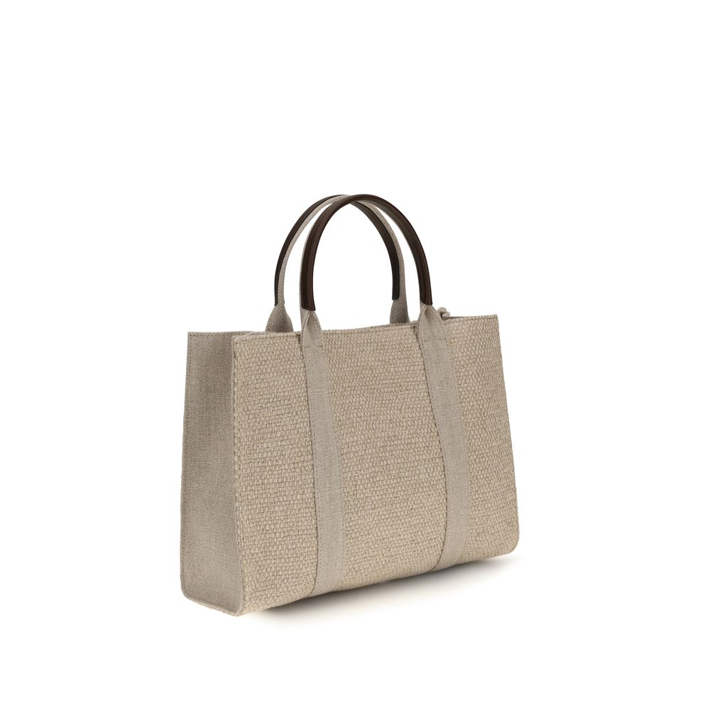 The Row Beige Stoff-Handtasche