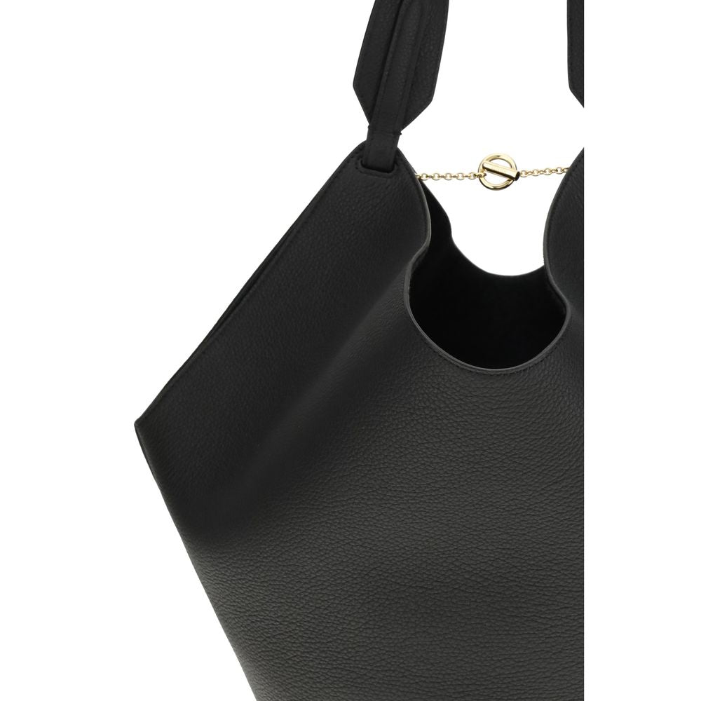 Khaite Schwarze Bos Taurus Kalbsleder Schultertasche