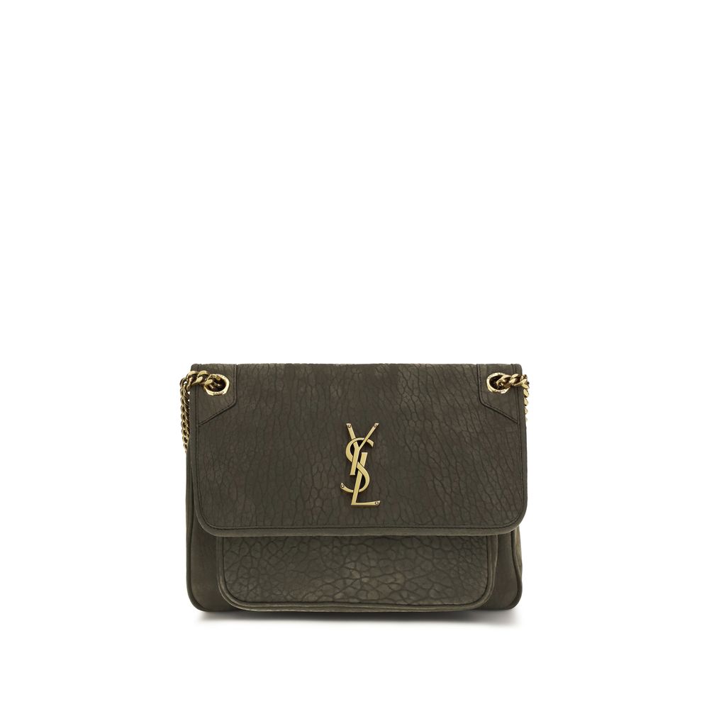 Saint Laurent Graue Lammleder Schultertasche Ovis Aries Aries