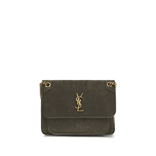 Saint Laurent Graue Lammleder Schultertasche Ovis Aries Aries