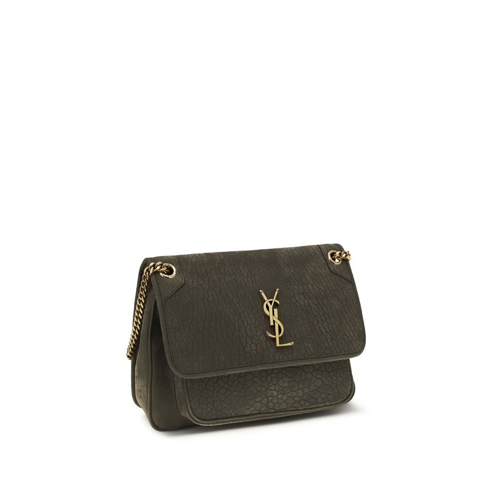 Saint Laurent Graue Lammleder Schultertasche Ovis Aries Aries