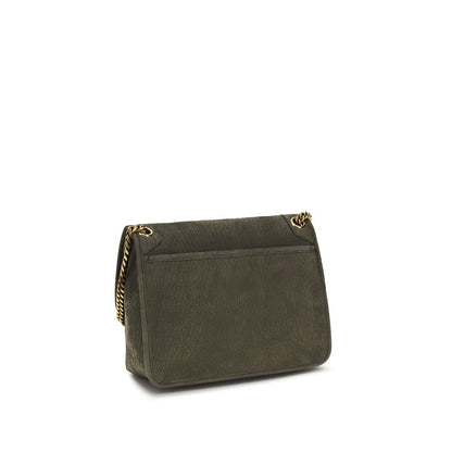 Saint Laurent Graue Lammleder Schultertasche Ovis Aries Aries