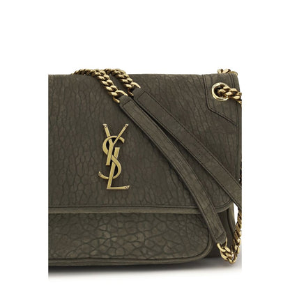 Saint Laurent Graue Lammleder Schultertasche Ovis Aries Aries