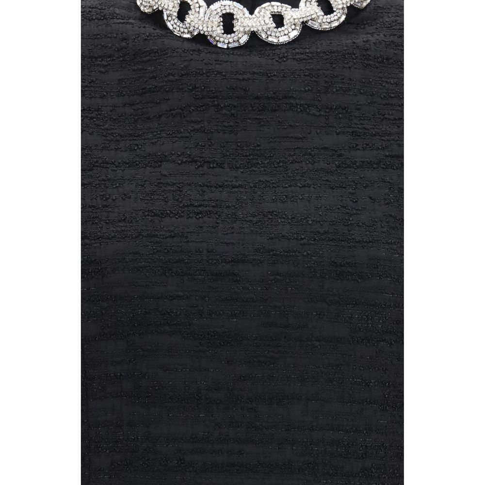 Valentino Schwarzes Baumwoll-Freizeitkleid