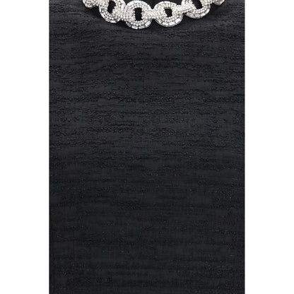 Valentino Schwarzes Baumwoll-Freizeitkleid