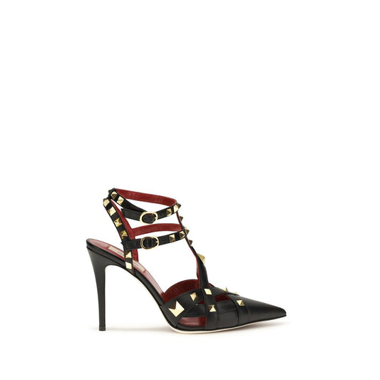Valentino Garavani Schwarze Pumps aus Ziegenleder mit hohem Absatz