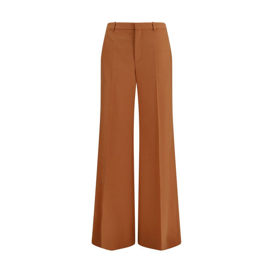 Chloé Orange Baumwollhose mit ausgestelltem Bein