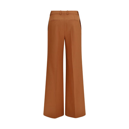 Chloé Orange Baumwollhose mit ausgestelltem Bein