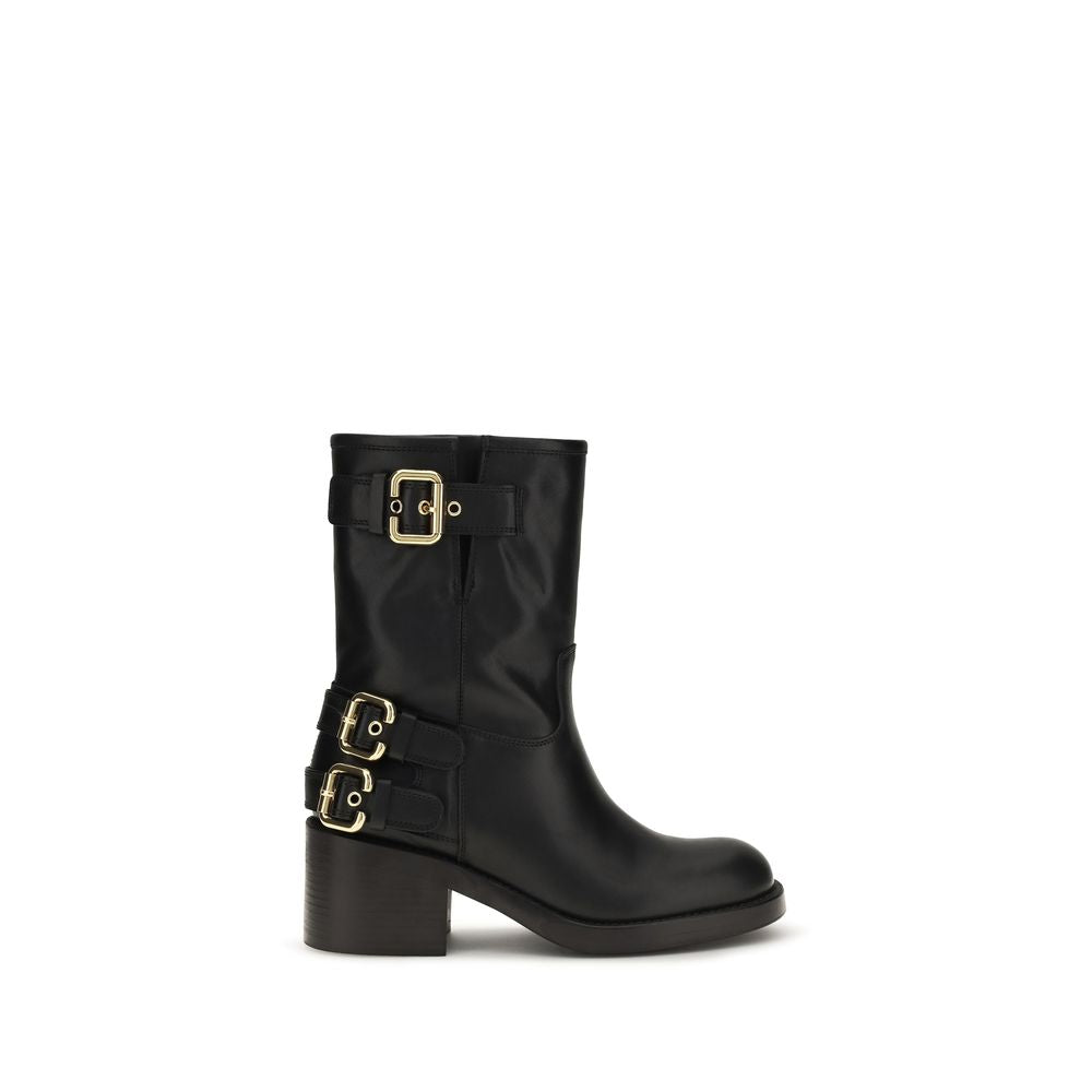 Chloé Schwarze Ankle Boots aus Kalbsleder Bos Taurus