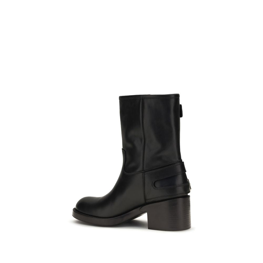 Chloé Schwarze Ankle Boots aus Kalbsleder Bos Taurus