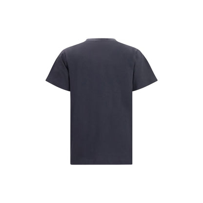 Ganni Schwarzes Baumwoll-T-Shirt