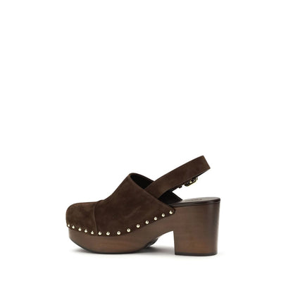 Chloé Braune Kalbsleder Bos Taurus Clogs