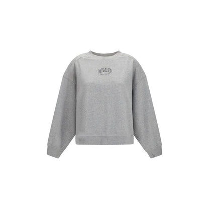 Ganni Grauer Baumwollpullover