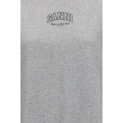 Ganni Grauer Baumwollpullover