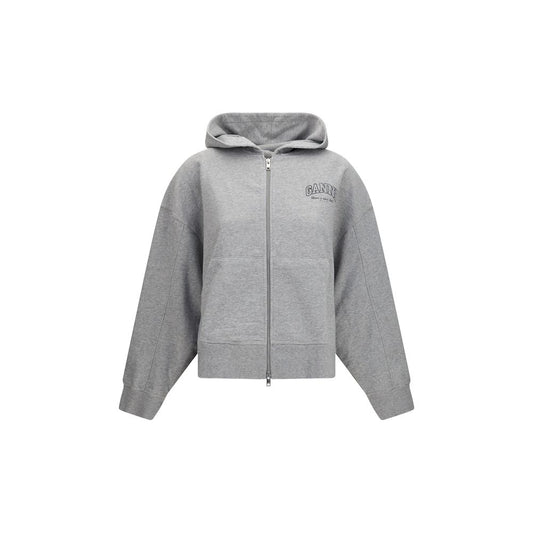 Ganni Grauer Baumwollpullover