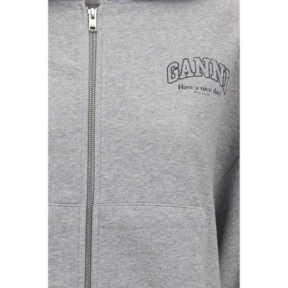 Ganni Grauer Baumwollpullover