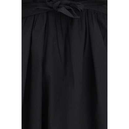 Ganni Schwarzes Baumwoll-Freizeitkleid