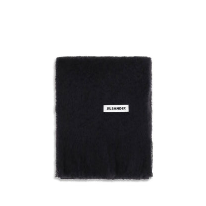 Jil Sander Schal aus schwarzer Wolle Ovis Aries