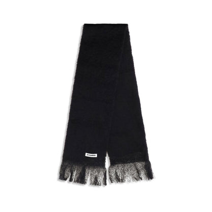 Jil Sander Schal aus schwarzer Wolle Ovis Aries