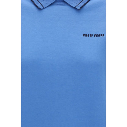 Miu Miu Blauer Baumwoll-Sweatshirt