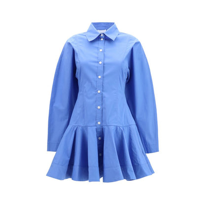 Ganni Blaues Baumwoll-Freizeitkleid