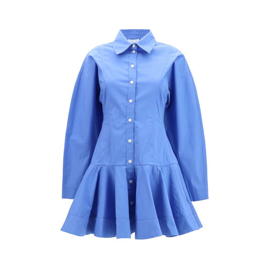 Ganni Blaues Baumwoll-Freizeitkleid