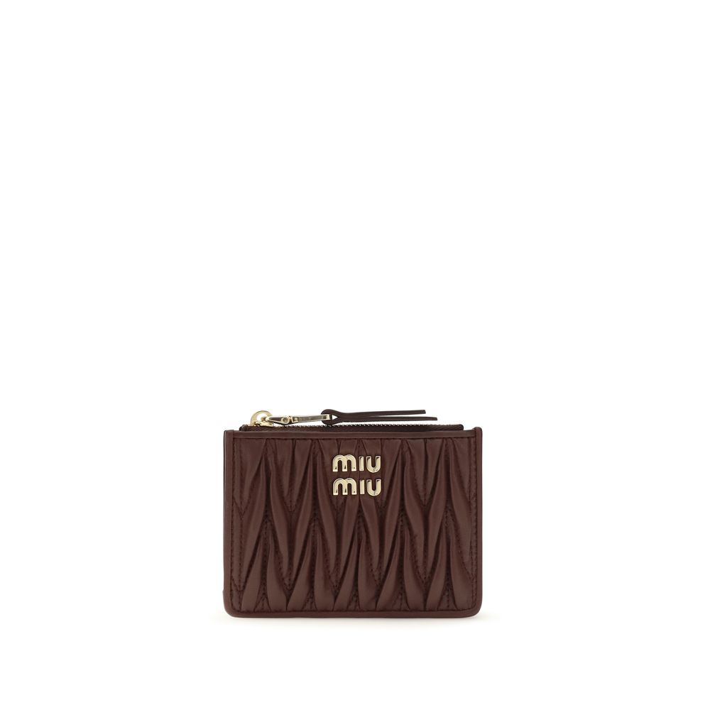 Miu Miu Bordeaux Lamm Ovis Aries Aries Geldbörse