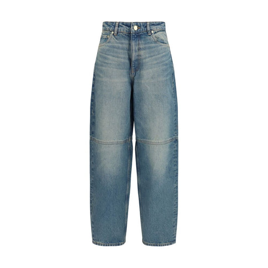 Ganni Blaue Jeans aus Baumwolle, Tapered Fit