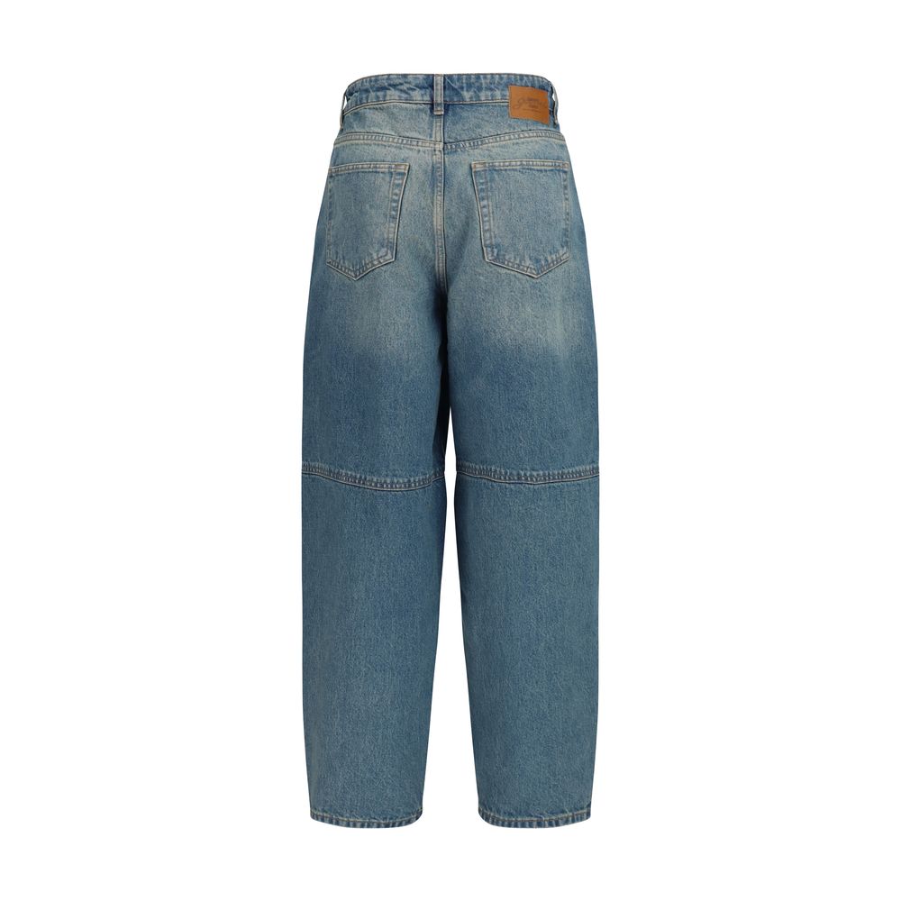 Ganni Blaue Jeans aus Baumwolle, Tapered Fit
